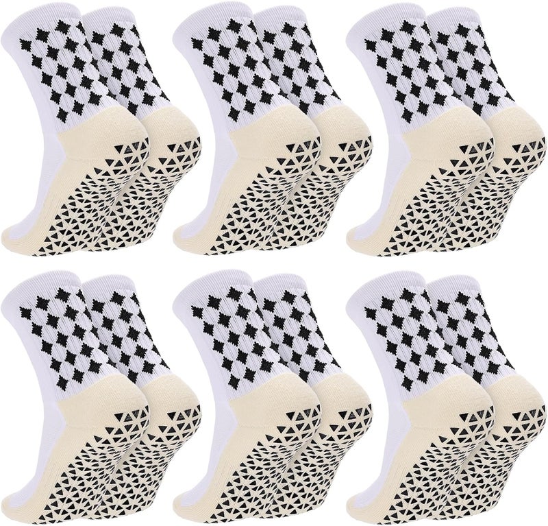 Regilt 3/6 Pairs Grip Soccer Socks Men Women Non-slip Sports Socks for Basketball Football Athletic - Image 1